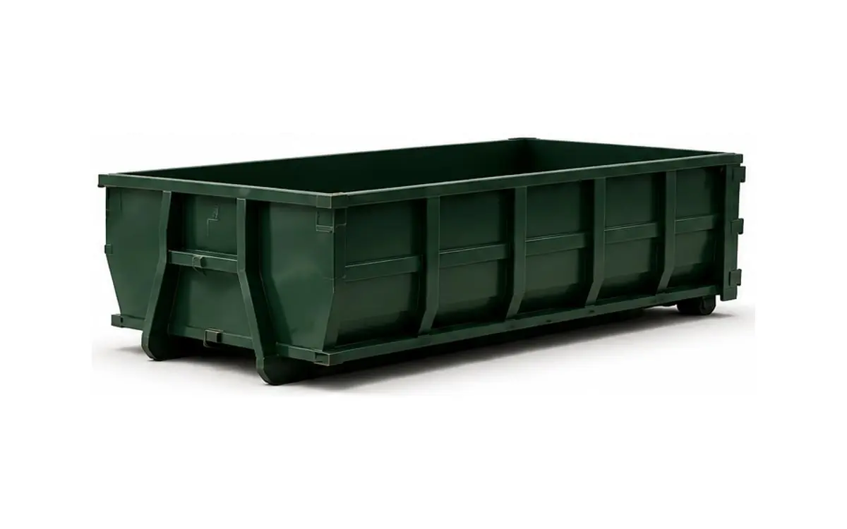 Benne de location ampliroll verte, format moyen